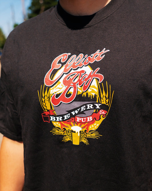 Vintage West Seattle Brewery Black T-Shirt