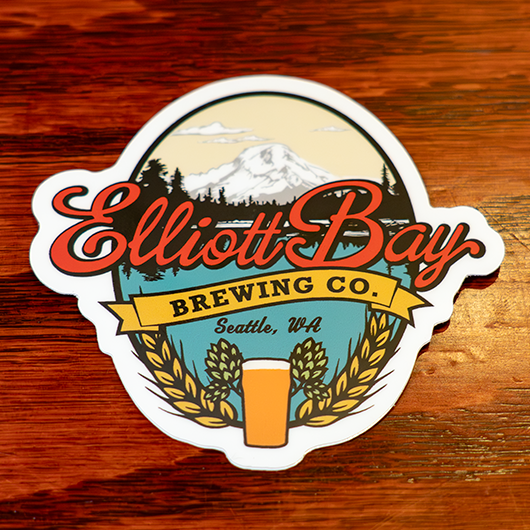 Oval Mountain Sticker