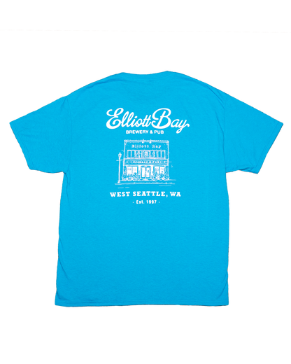West Seattle Blue Stencil Location T-Shirt